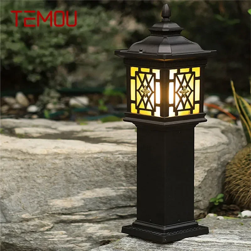 

TEMOU Contemporary Outdoor Lawn Lamp LED Electric Waterproof Villa Garden Courtyard District Residential Quarters Lawn Lamp ﻿