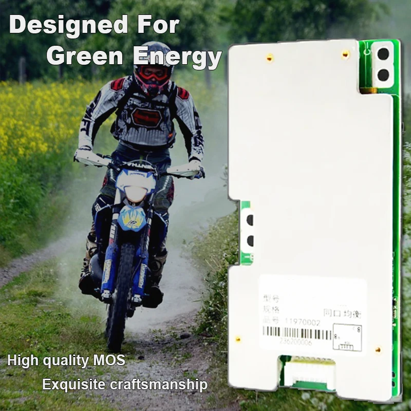 30A 40A 50A 60A 70A 7S 24V Li-ion Lithium BMS Battery Protection Board NMC 3.7V Cell Balanced Common Port Drop Line Protection