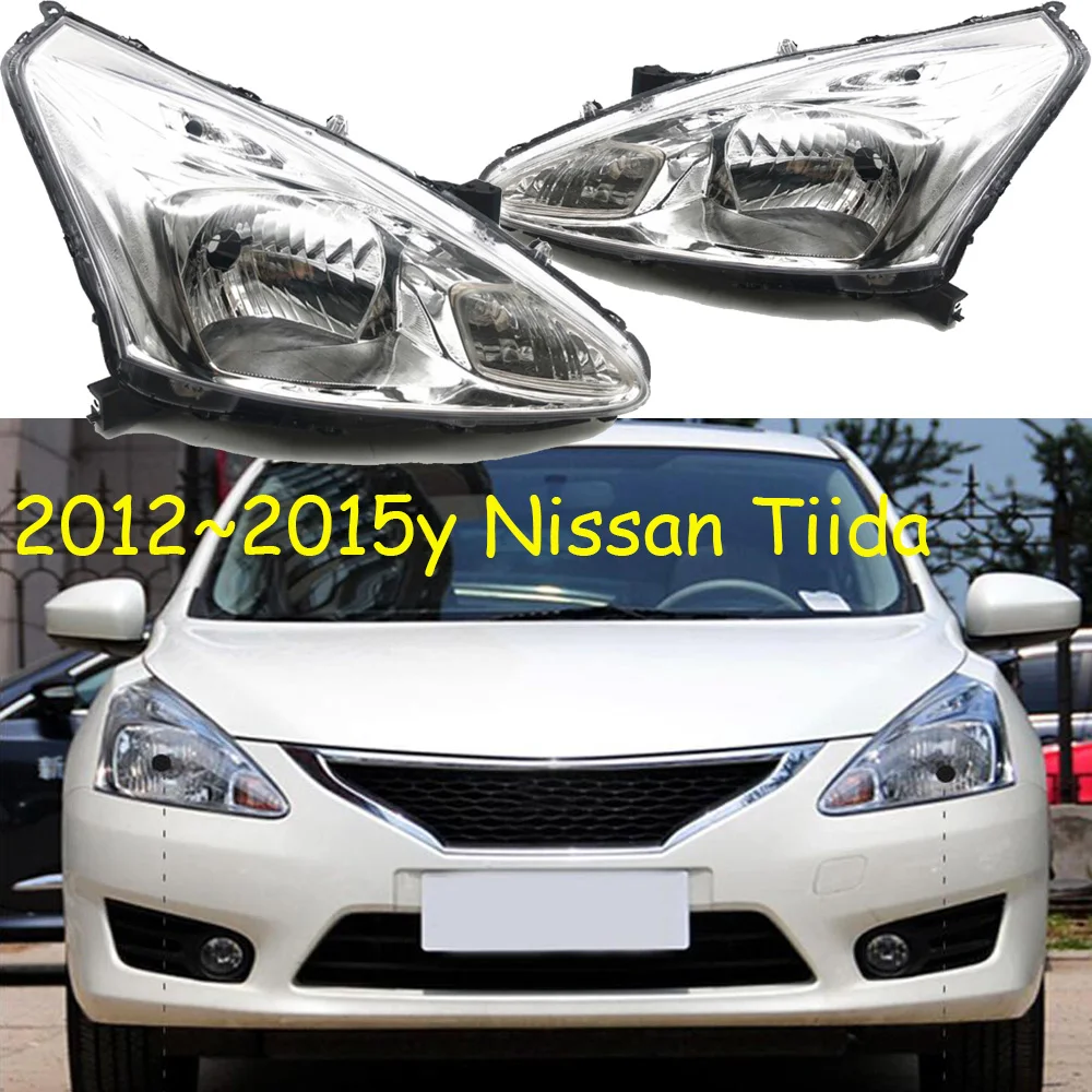 

1 шт. автомобильный бампер Micra фара для Nissan Tiida 2012 ~ 2015y автомобильные аксессуары фара для Nissan Tiida противотуманная фара