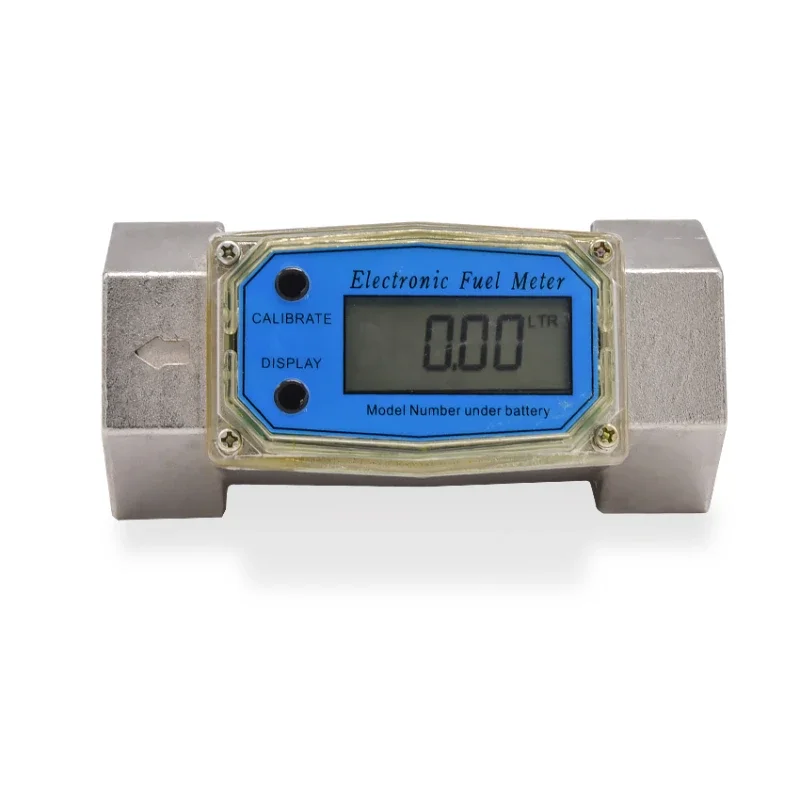 Digital Flowmeter for K24 Electronic Liquid Turbine Meter Electronic Flowmeter 1.5 Inches Fuel Oil Flow Meter 40-280L/MIN