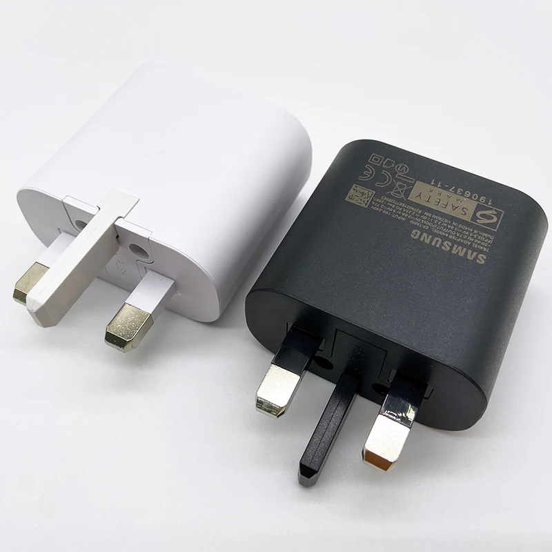 Samsung S23 FE Usb Type C 25W Super Fast Charge Charger PD UK Wall Power Adapter Cable For Galaxy A52 A54 A14 A53 A34 A73 S24 5G