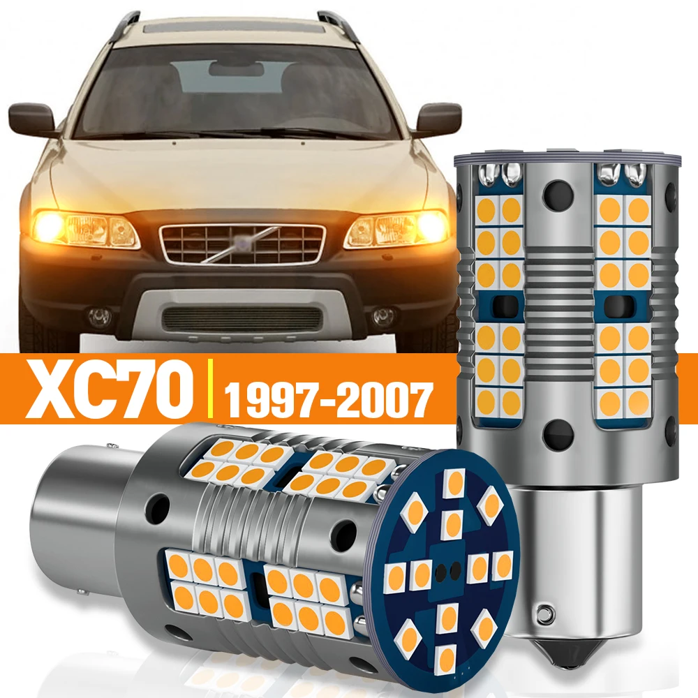 2pcs LED Front Turn Signal Light For Volvo XC70 1997-2007 1998 1999 2000 2001 2002 2003 2004 2005 2006 Accessories Canbus Lamp