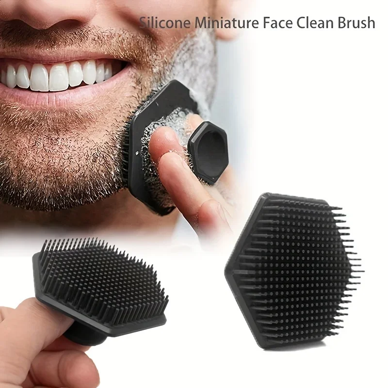 Facial Cleaning Brush Soft Silicone Scrubber Silicone Miniature Face Deep Clean Shave Massage Face Scrub Brush Face Cleaner