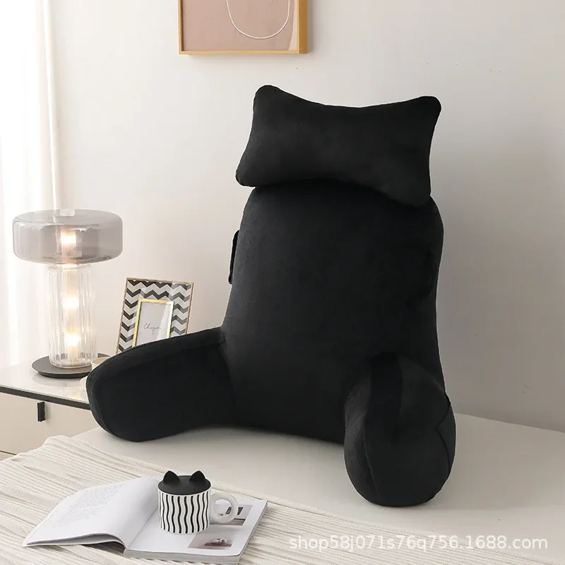 Multifunctional Reading Pillow With Arms Back Support Bed Rest Cushion Detachable Cover With Inner For Pregnant Women Lumbar Sup