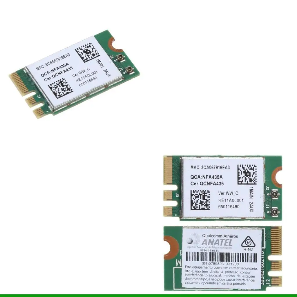 

U55C Wireless Adapter Card for QCA9377 QCNFA435 802.11AC 2.4G NGFF WIFI WLAN Card for Most Computer Universal