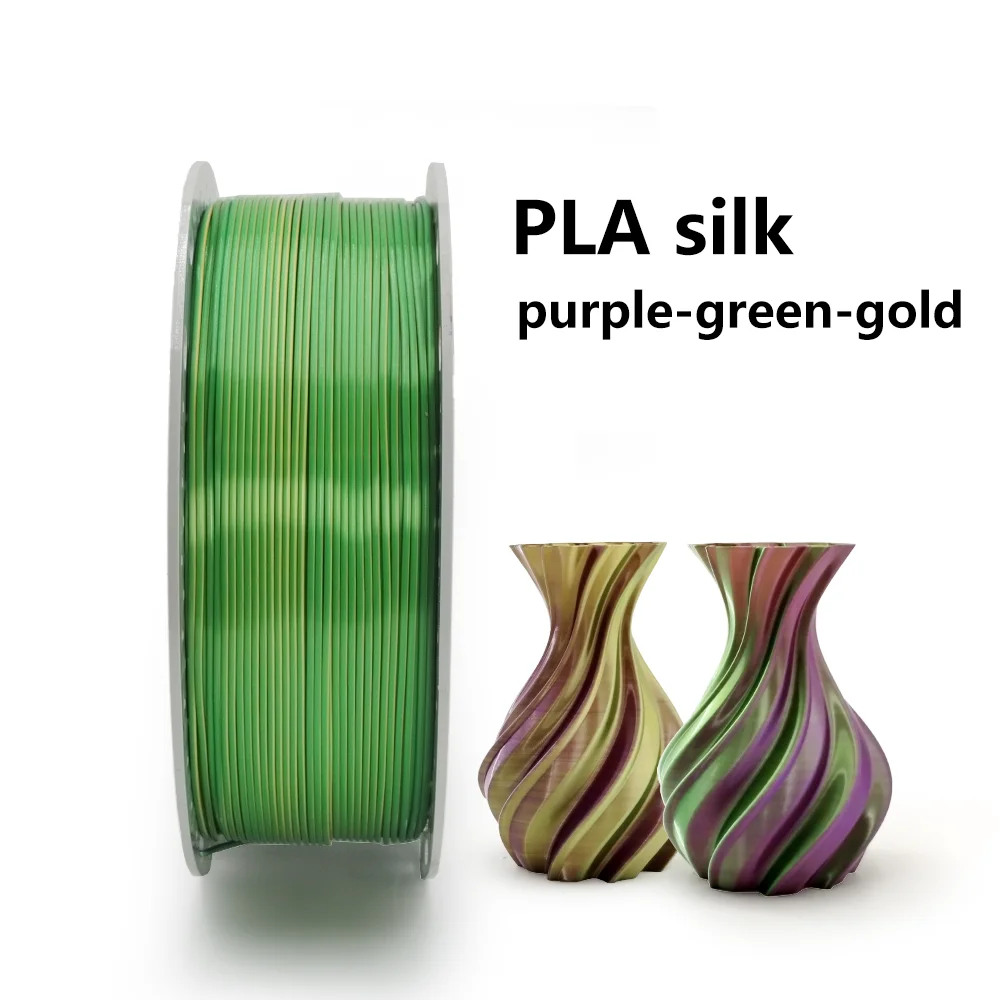 

Нить PLA Шелковая нить для 3D-принтера 1,75 мм Трехцветная PLA Радужная нить PLA Градиентная трехцветная 3d-нить