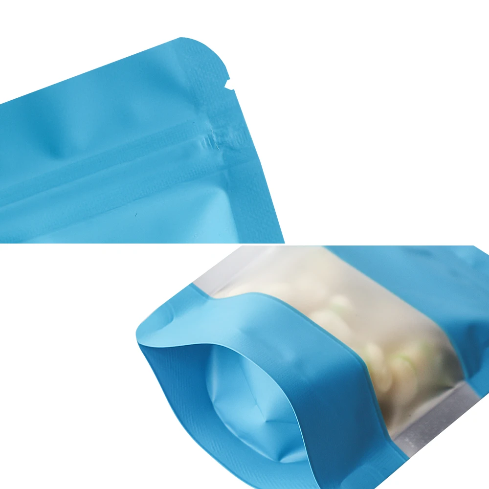 Stand Up Pouch Metallized Golden Red Green Blue Black Packaging Bag, resealable Standy ziplock Packing Bag For Small Business