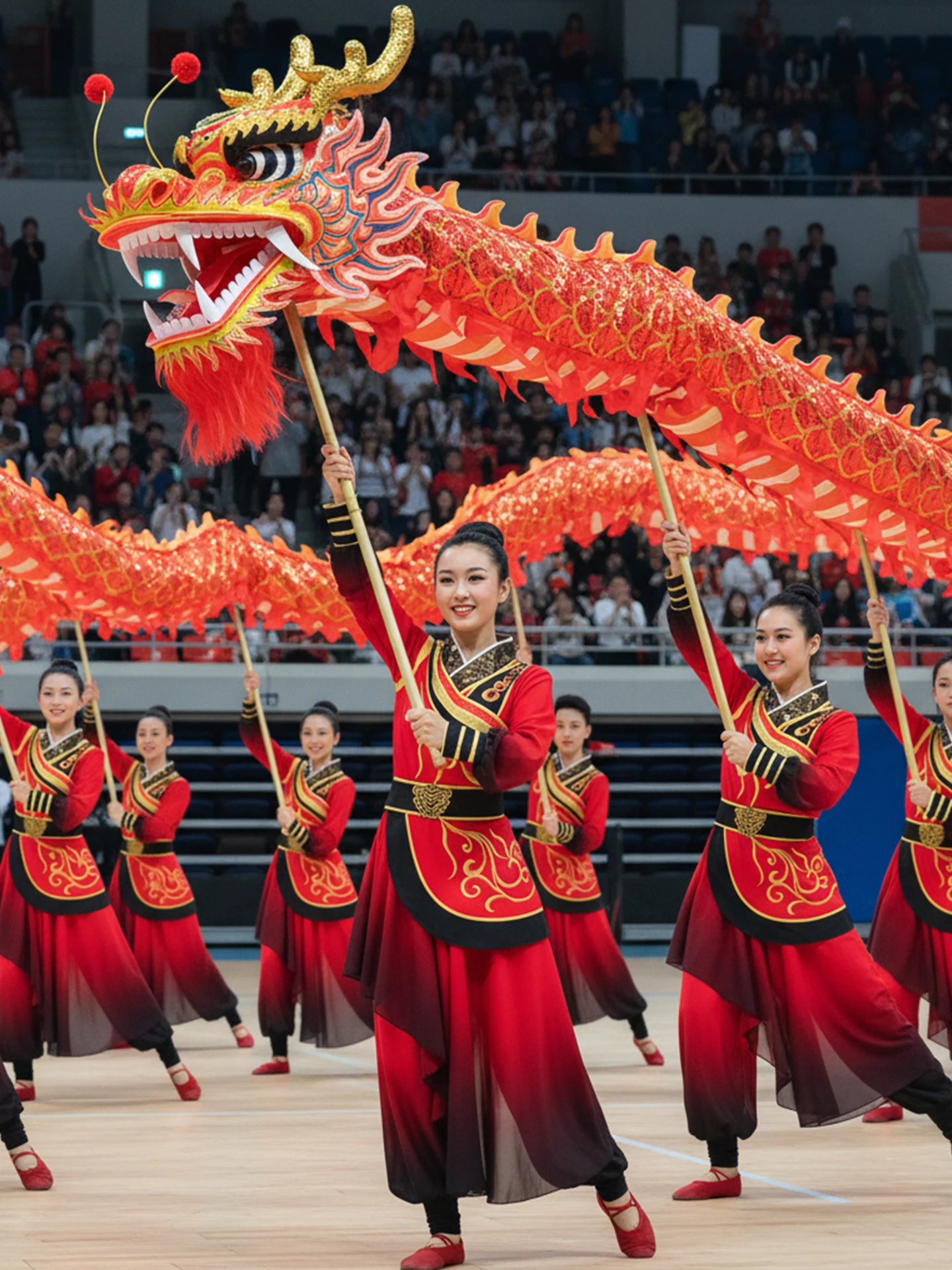 

2026 New Sle Wind Dragon Dance Performance Costume for Men And Women Adult Opening Dance Waist Drumming Drumming Winter