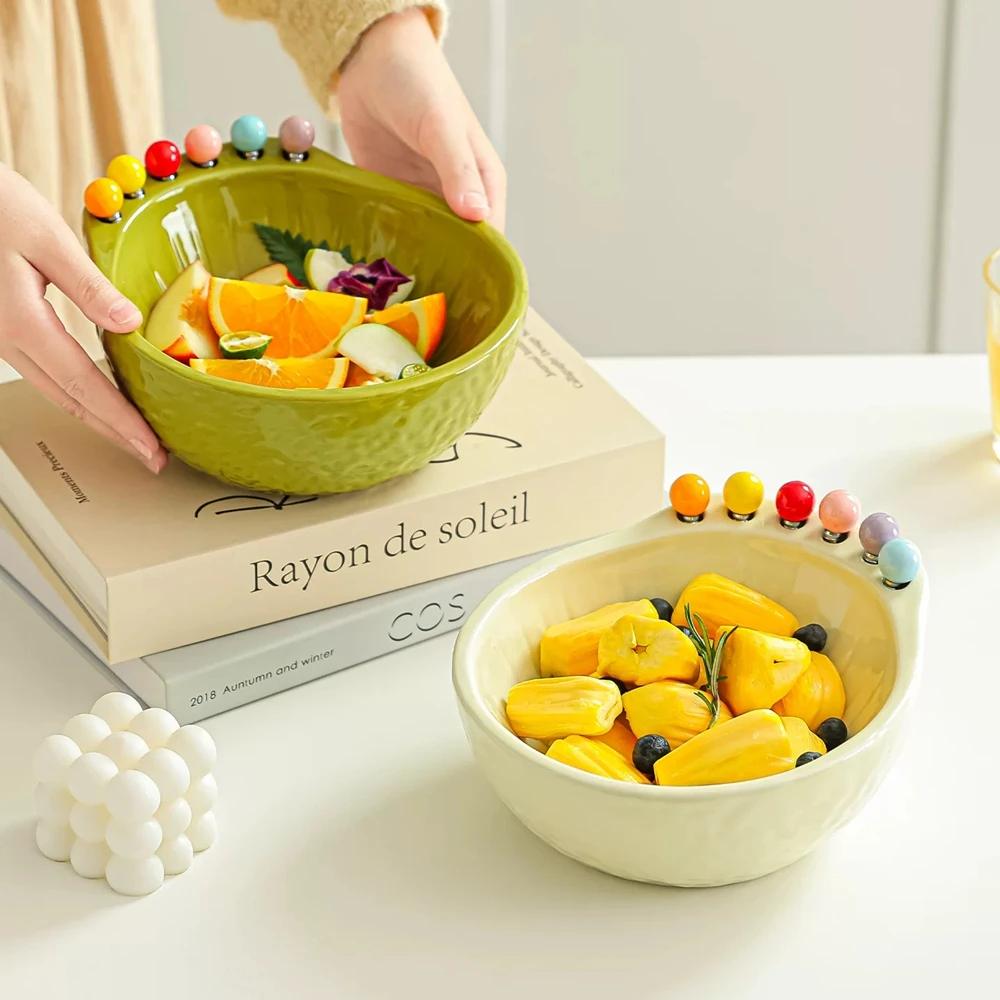 Fruit Fork Set Suitable for Home Living Room Children Fruit Pick Fork Safety Dessert Pick Avocado Fruit Bowl Deep Plate