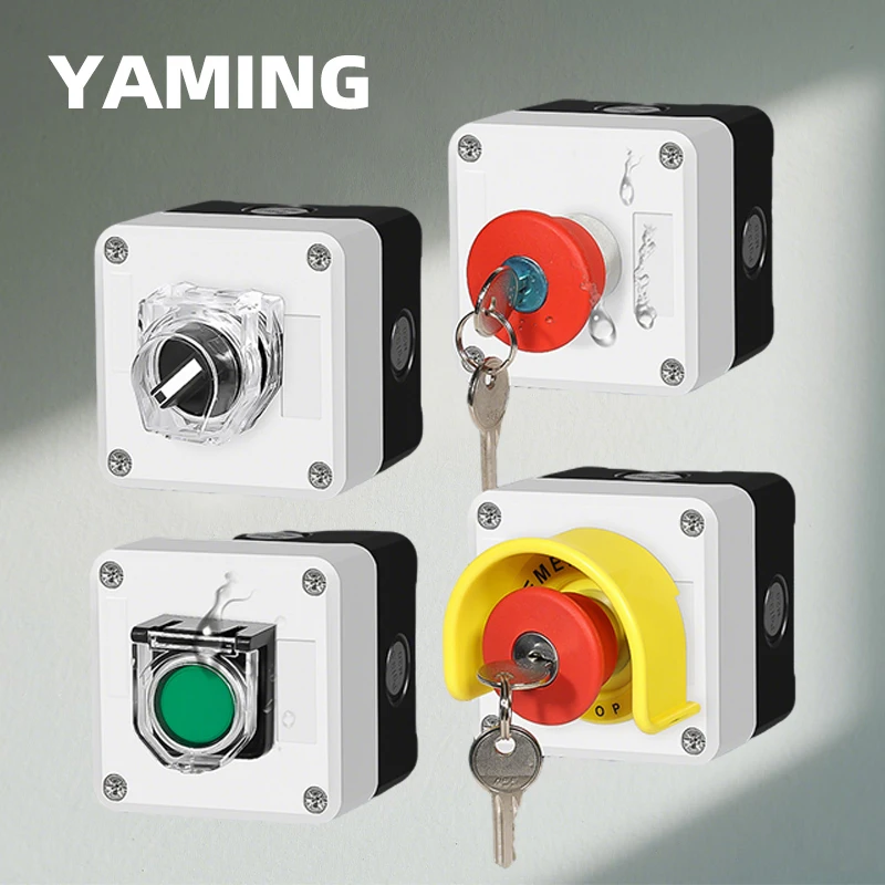 مقبض إيقاف الطوارئ، زر إعادة الضبط الذاتي، غطاء حماية مضاد للتآكل، التحكم المقاوم للماء، إيقاف المصعد #1