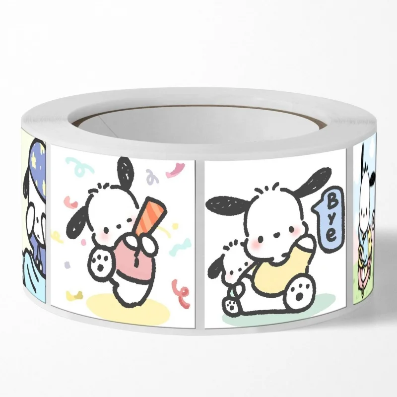 500PCS/Roll Pochacco Anime Stickers Cute Melody Cartoon Decals Toy Journal Notebook Guitar Phone Kid Reward Sticker Gift