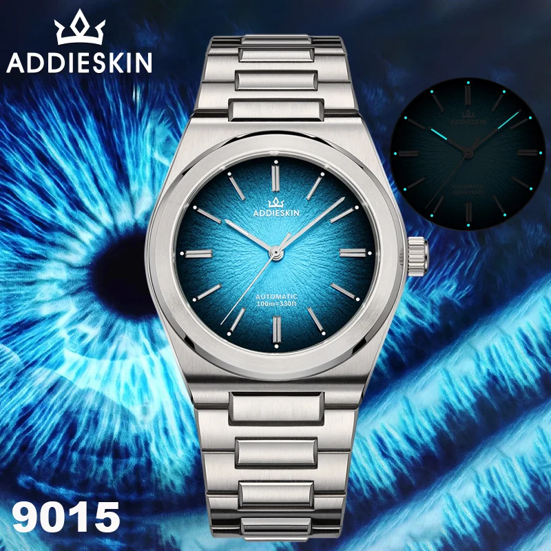 

ADDIESKIN Luxury 9015 Automatic Mechanical Watches For Man Stainless Steel Man Watch Sapphire Crystal Waterproof 39mm Luminous