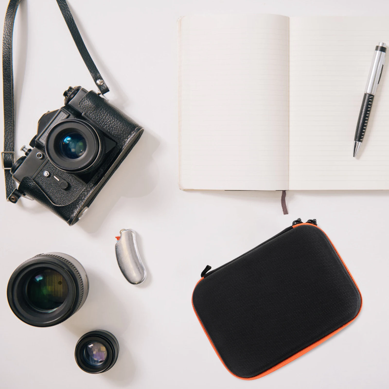 

Soft Lining Action Camera Bag Mesh Pocket Cables Batteries Scratch Protection Secure Fit Easy Install Travel Outdoor Camera
