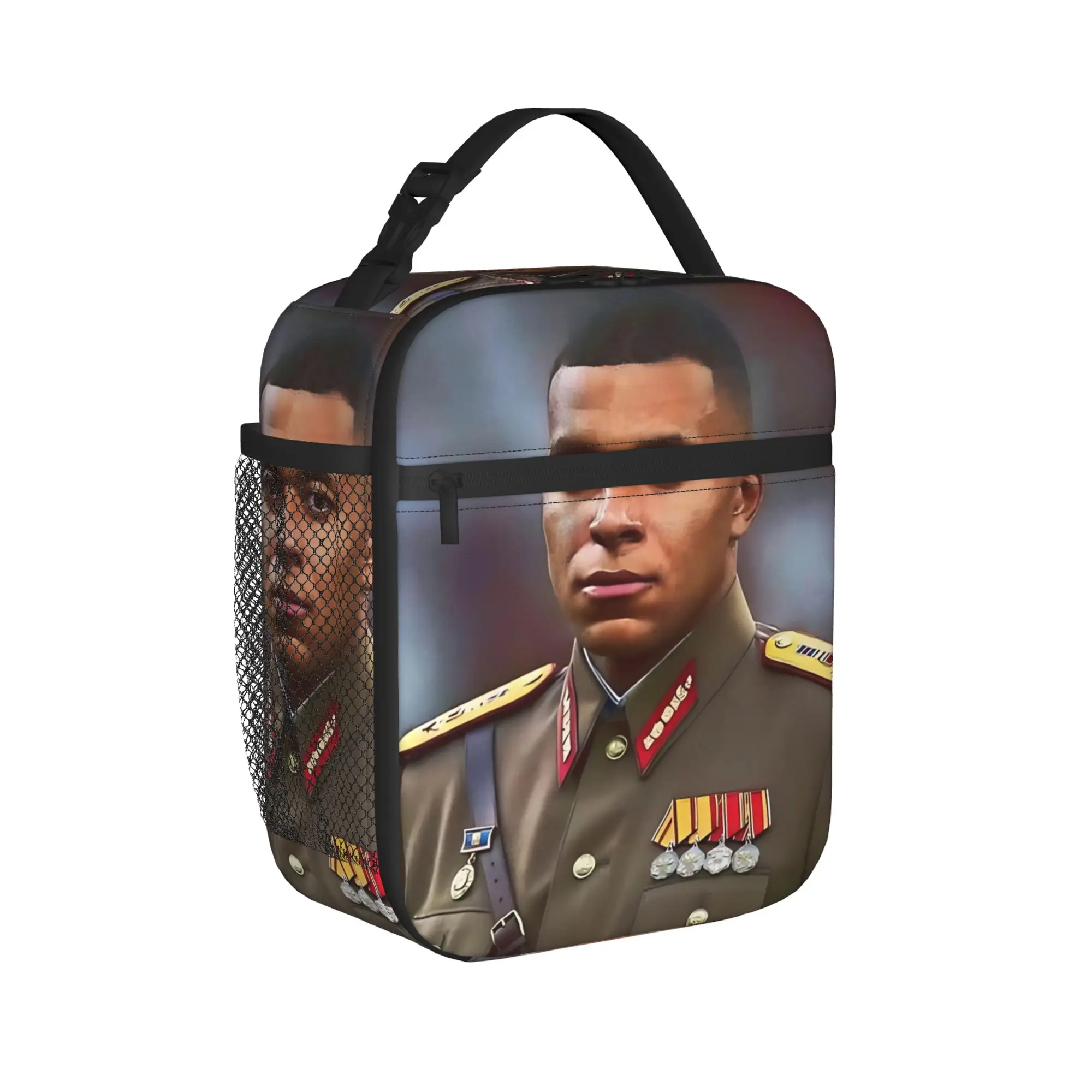 Mbappes Dictator Meme Funny Insulated Lunch Bag High Capacity Football Reusable Thermal Bag Lunch Box Tote Work  Picnic Girl Boy