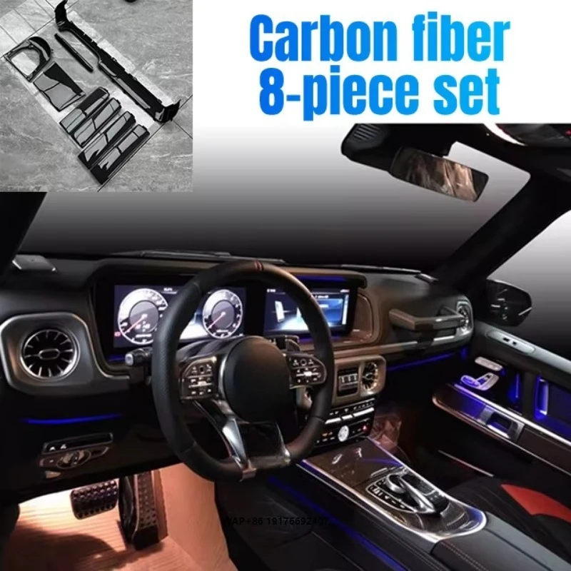 Applicable for Benz G-class W464 Carbon Fiber Interior 8-piece Set Door Panel Center Console Co pilot Handle Interior Decoration
