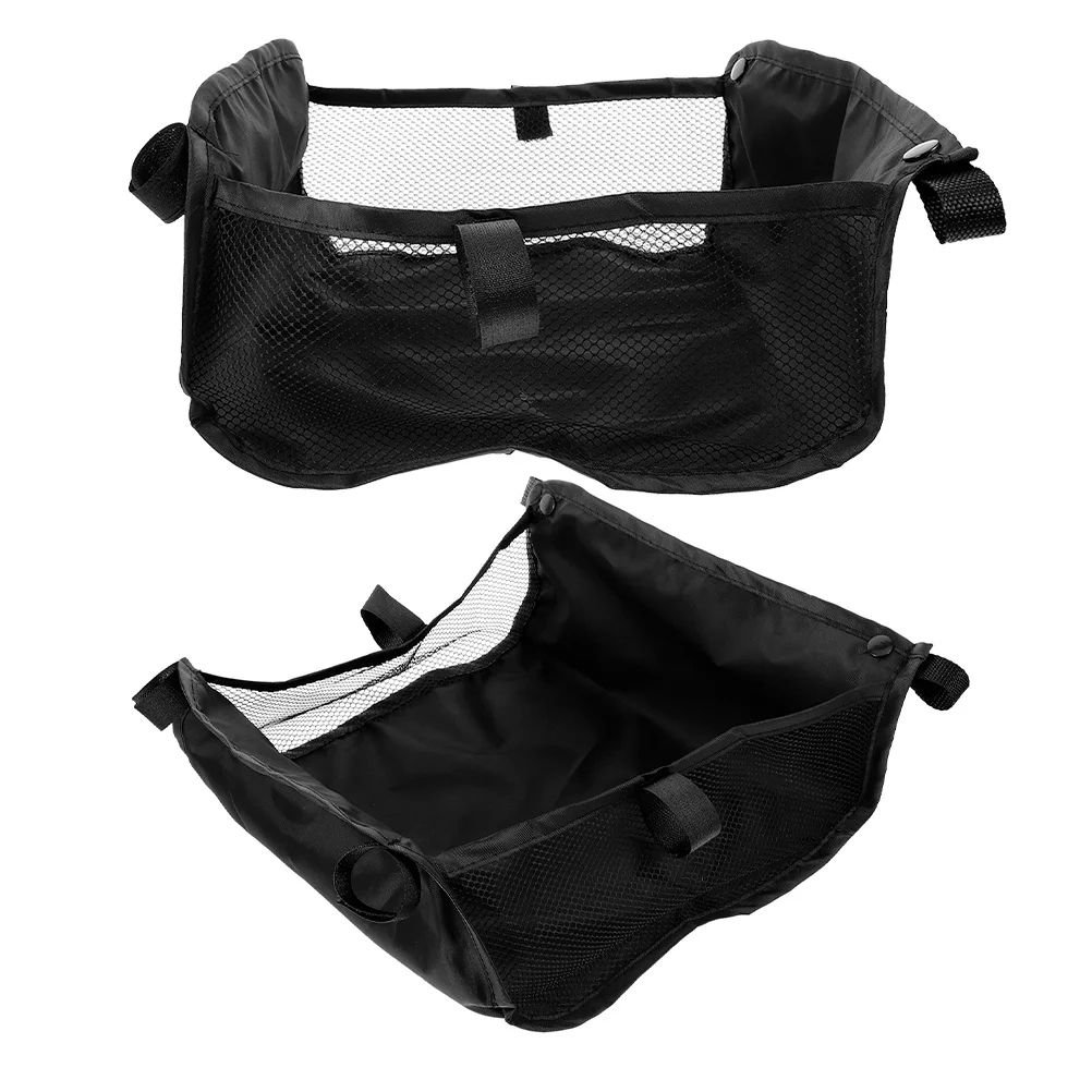 

2Pcs Baby Stroller Storage Basket Large Capacity Lightweight Pushchair Underseat Organizer Basket Portable Baby Car Storage