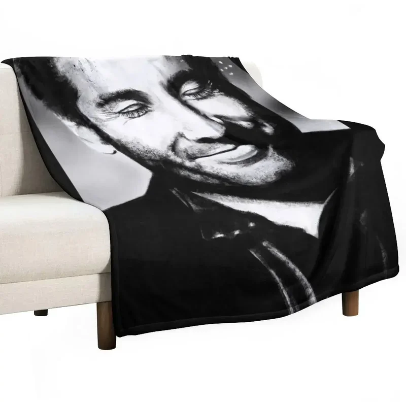 David Duchovny Fan Art Throw Blanket Decoratives Furrys Vintage Blankets