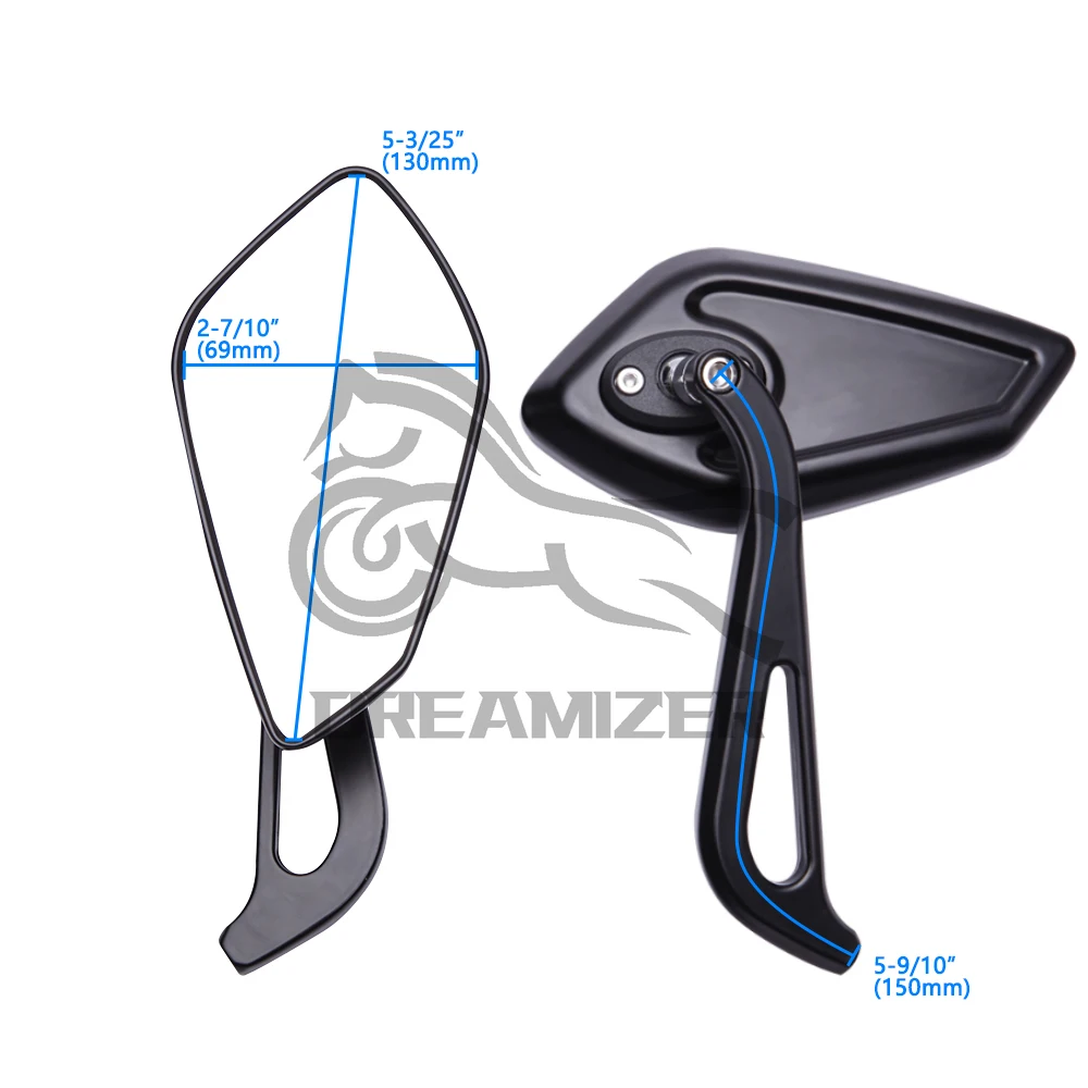 2 Buah/Pasang Cermin Motor 8Mm 10Mm Universial Skuter E-bike Cermin Spion Sisi Belakang Electromobile Cermin Cembung