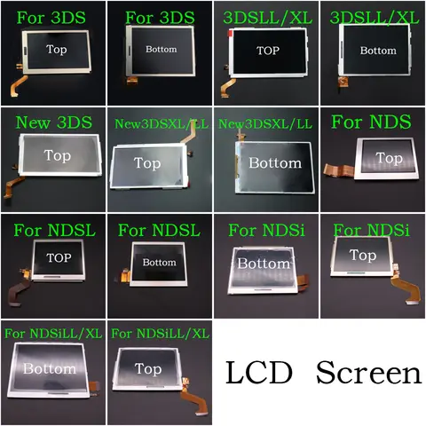 Original Top Bottom Upper Lower LCD Screen Display For Nintend DS Lite/NDS/NDSL/NDSi XL New 3DS LL XL