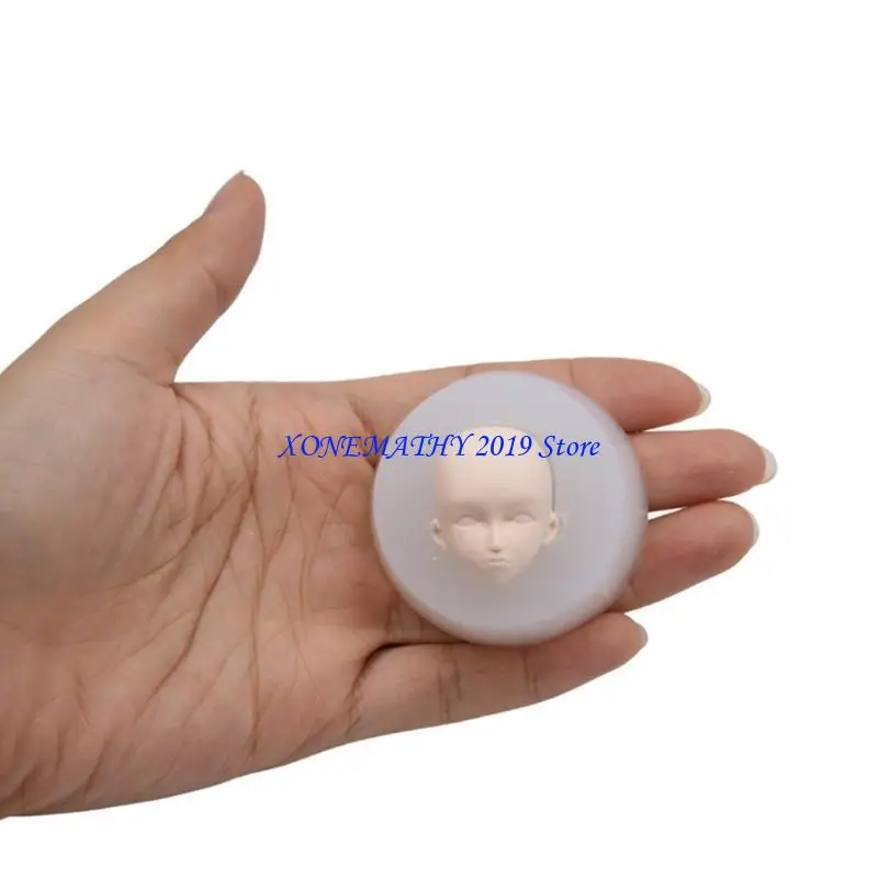 

F42F Fondant Силиконовые плесени Face Head Candy Flom