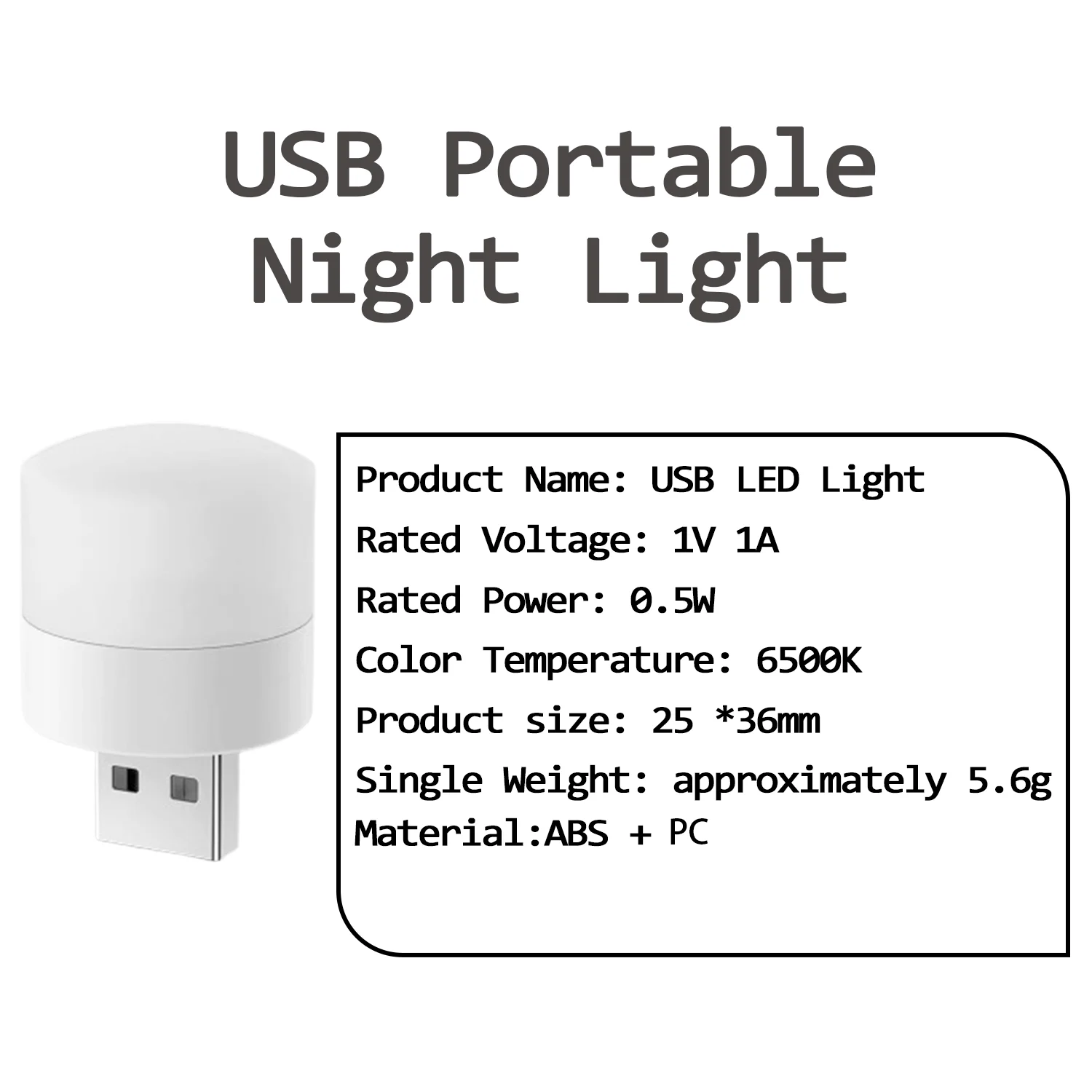 10PC USB Portátil LED Mini Noites Luz Pequena Lâmpada Redonda Computador Energia Móvel