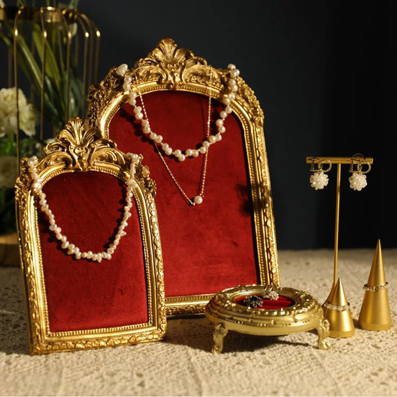 

Ретро фоторамка в форме ювелирных изделий, подставка для сережек, ожерелья, органайзер, стойка для ювелирных изделий, витрина, реквизит