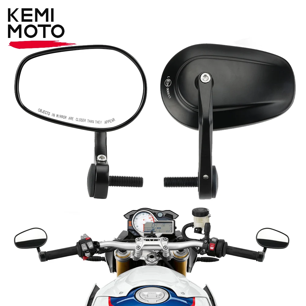 

Motorcycle Side Mirror Emark Rear View Mirror 12MM For BMW S1000R R Nine-T 2014-2019 Aluminum Alloy Handlebar Mirror Accessories