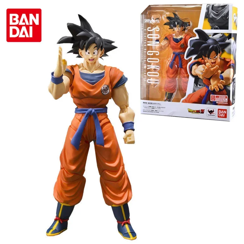 

Bandai Original SHF Dragon Ball Z Son Gokuu 14cm Anime Action Figure Toys For Boys Girls Kids Children Birthday Gifts Model