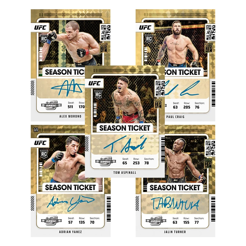 Tom Aspinall Jalin Turner Paul Craig Panini RC UFC Optic Series Diy Homemade Collection Flash Card Toys Gift