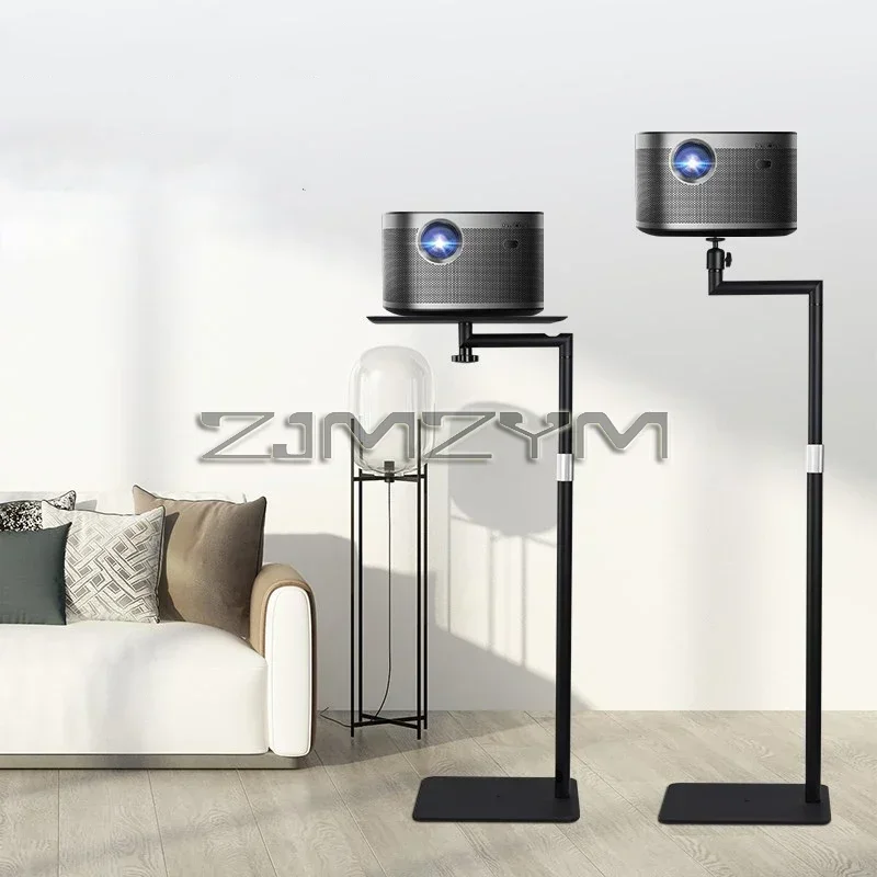 120CM Floor Projector Support Stand Metal Holder Multi-angle Adjustable 360° Rotating Projector Bracket for Film Video Projector