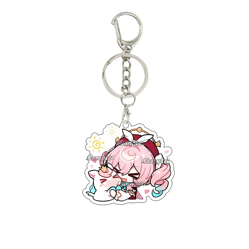 Acrylic Honkai: Star Rail Luka Hook Kafka Q Version Expression Keychain Pendant Cartoon Cute Peripheral Key Ring Ornaments Gifts view 3