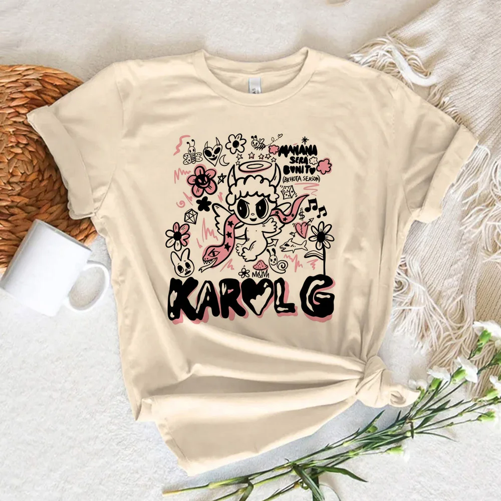 

Karol g t shirt women designer comic Tee girl 2000s graphic designer clothing