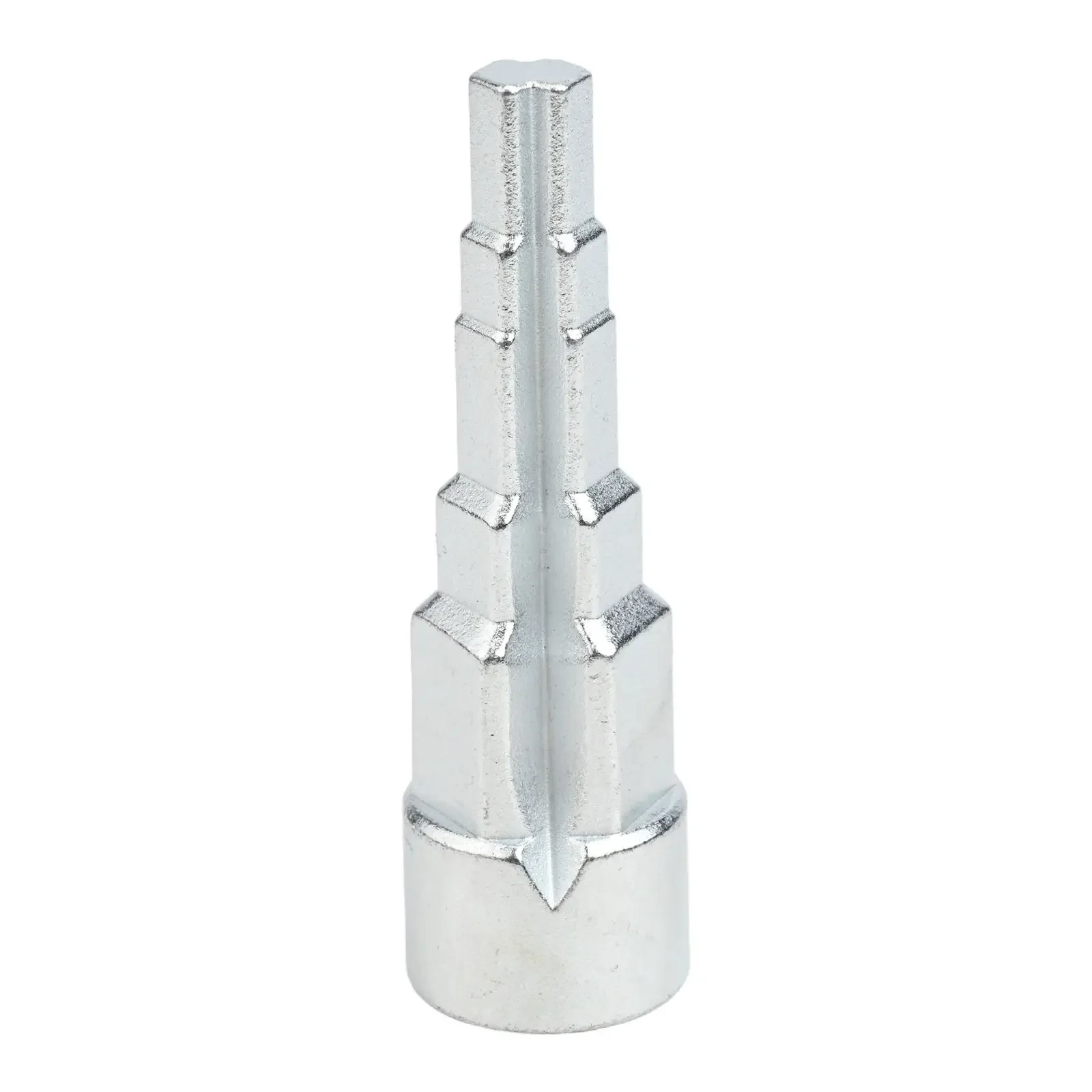 Radiator Spud Wrench With 1/2 Inch Ratchet Interface And Five Graduated Steps For Application On Common Plumbing Fitting Sizes