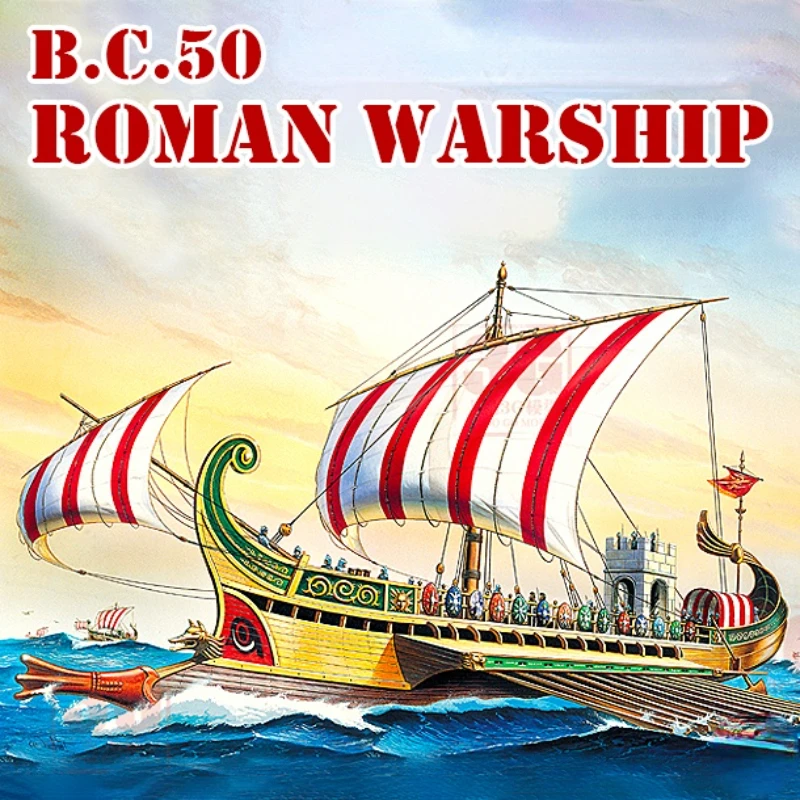 1/72 Sailing Ship Model Aidemei Assembled Ship 14207 Ancient Roman Warship Sailing Ship 50 BC