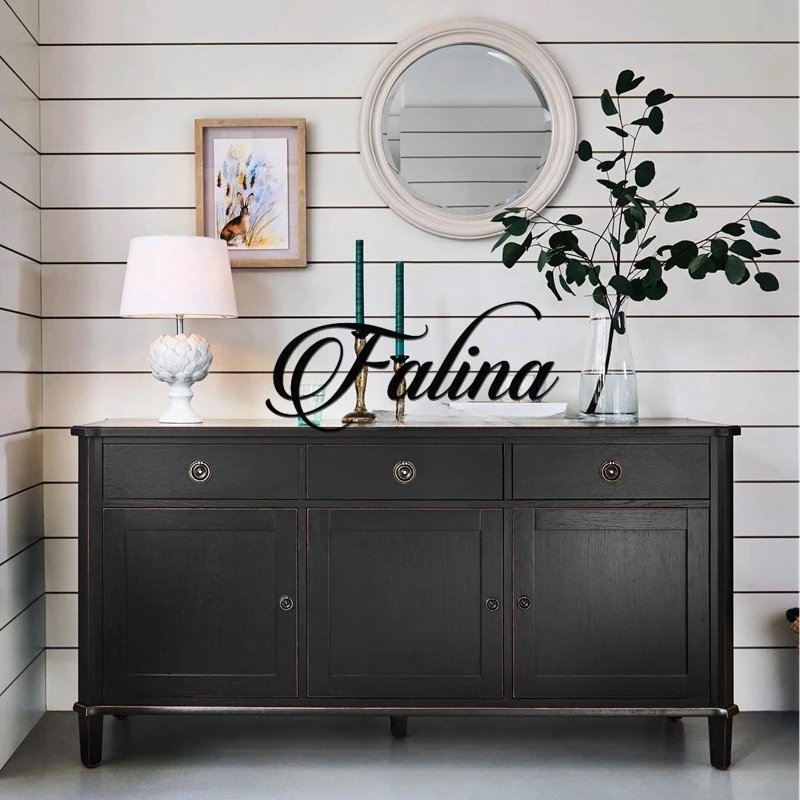 

Американский обеденный боковой шкаф в стиле ретро из цельного дерева, антикварный чайный шкаф в гостиной