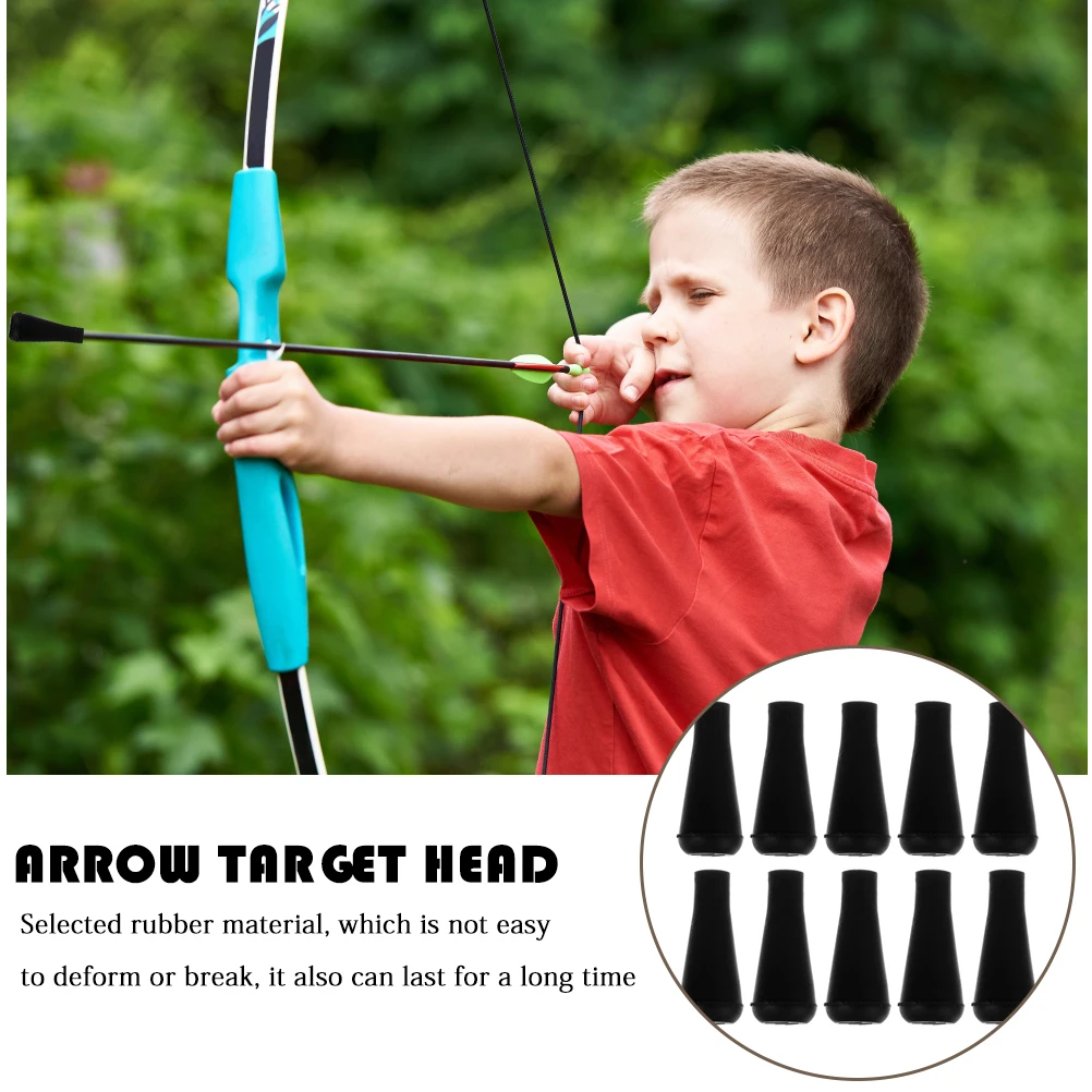 

15pcs Arrow Tips Rubber Arrowheads for Archery Safety Blunt Long Lasting Fit Most Bows Easily Remove Targets Hunting Supplies
