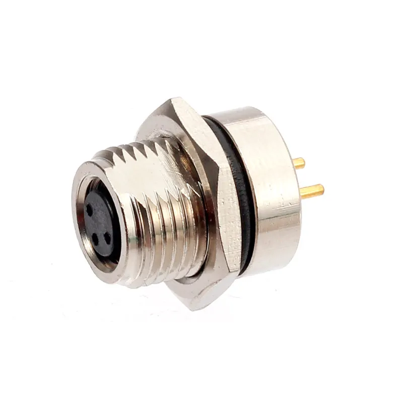 Hot-selling M8 Female Back Mount Socket 3,4,5,6,8pin Solder M11*1 Waterproof IP67 Connector