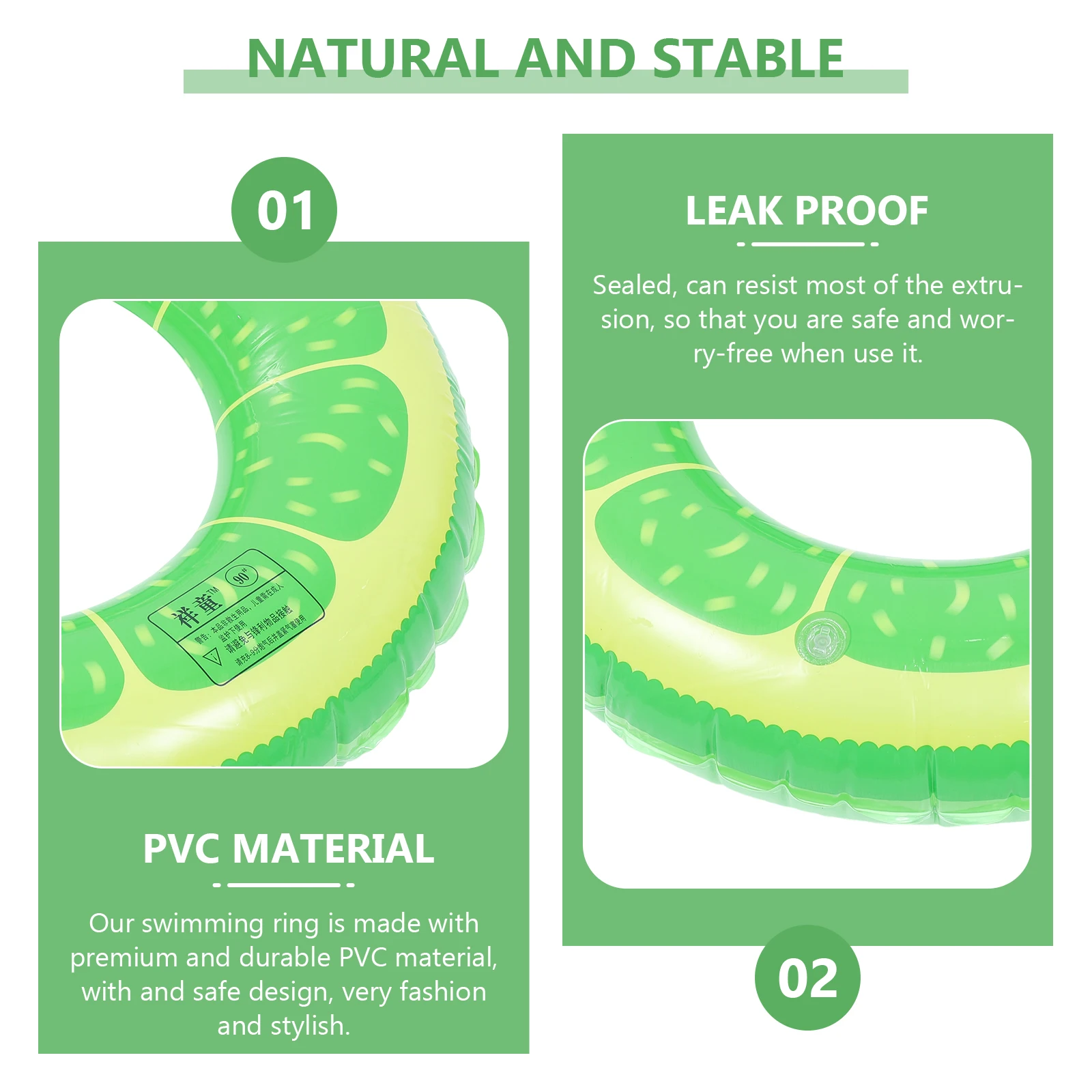 두꺼운 안전 휴대용 수영 링, 해변, 호수, 강, 여름 물놀이용 수영 용품, 야외용