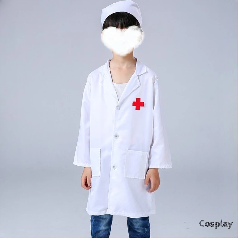 

Dress Up Doctors Nurses Costume Practitioners Role Dressing Performance Scientists Lab Coat Costume White Coat Festival Costumes