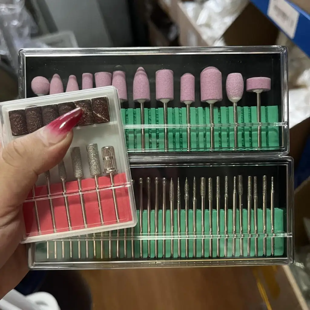 30/12/6pcs เพชรเจาะเล็บ Bits ชุด 3/32 ''เครื่องตัดโรตารี่ Burr ทําความสะอาดไฟล์สําหรับเล็บไฟฟ้าอุปกรณ์เสริม *