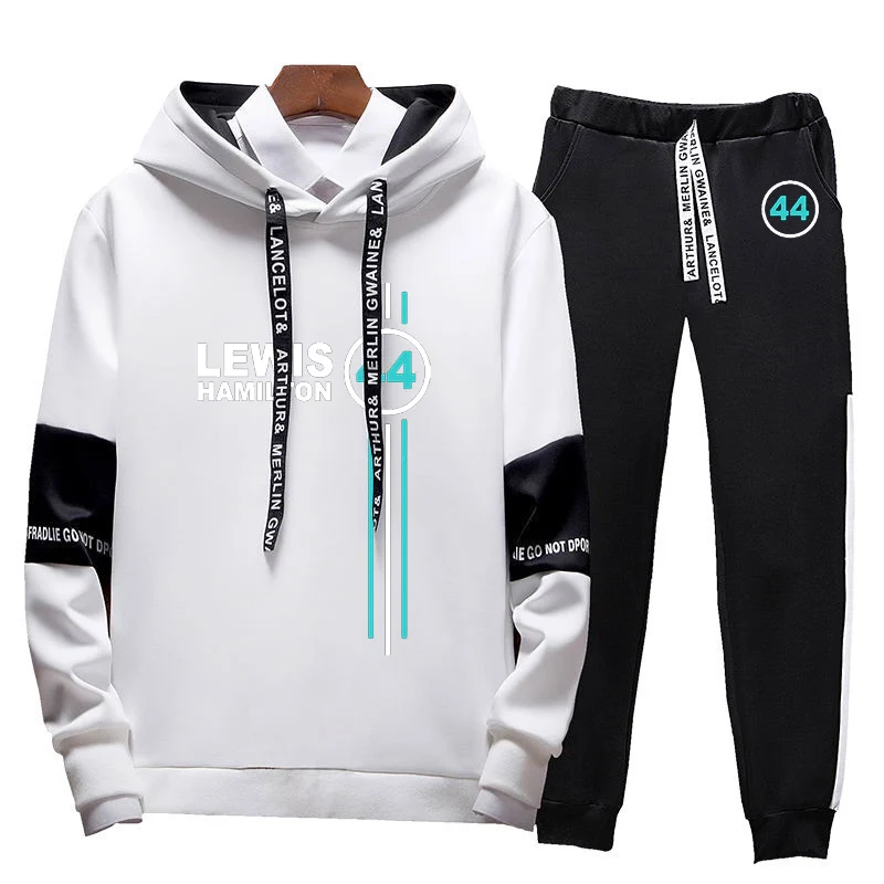 

F1 driver lewis hamilton Digital 44 men's hoodie+trousers sportswear printed sweatpants casual Harajuku sportswear suit