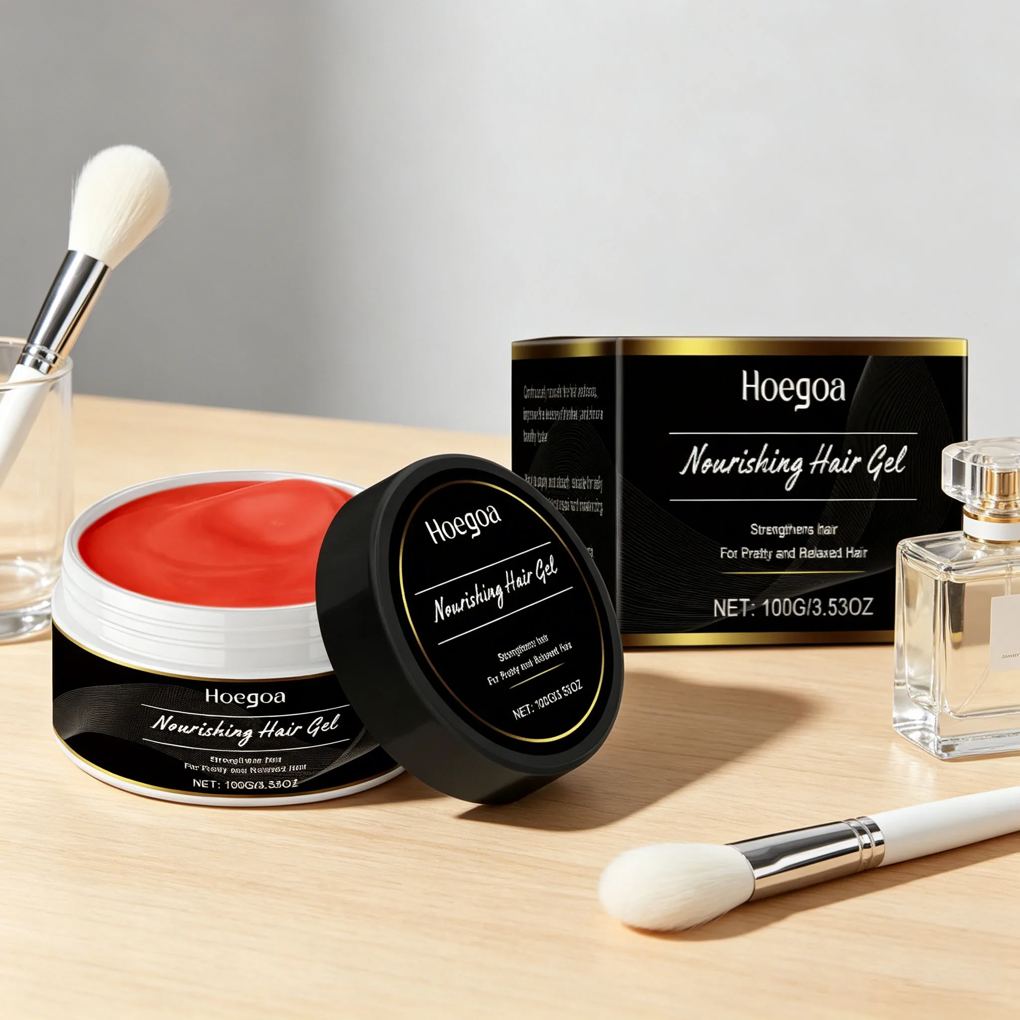Hoegoa Haarstyling-Gel Langanhaltende Pflege Feuchtigkeitsspendend Repariert Trockenes Gespaltenes Haar Leichte Erfrischende Textur Glättende Haarpflege-Wachs