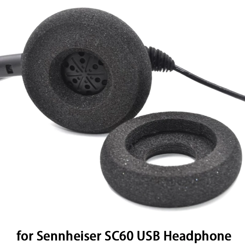 

Headphone Foam Earpads Noise Cancelling Foam Ear Cushions for Sennheiser SC60 USB Headphone Comfortable Earmuff Replacement