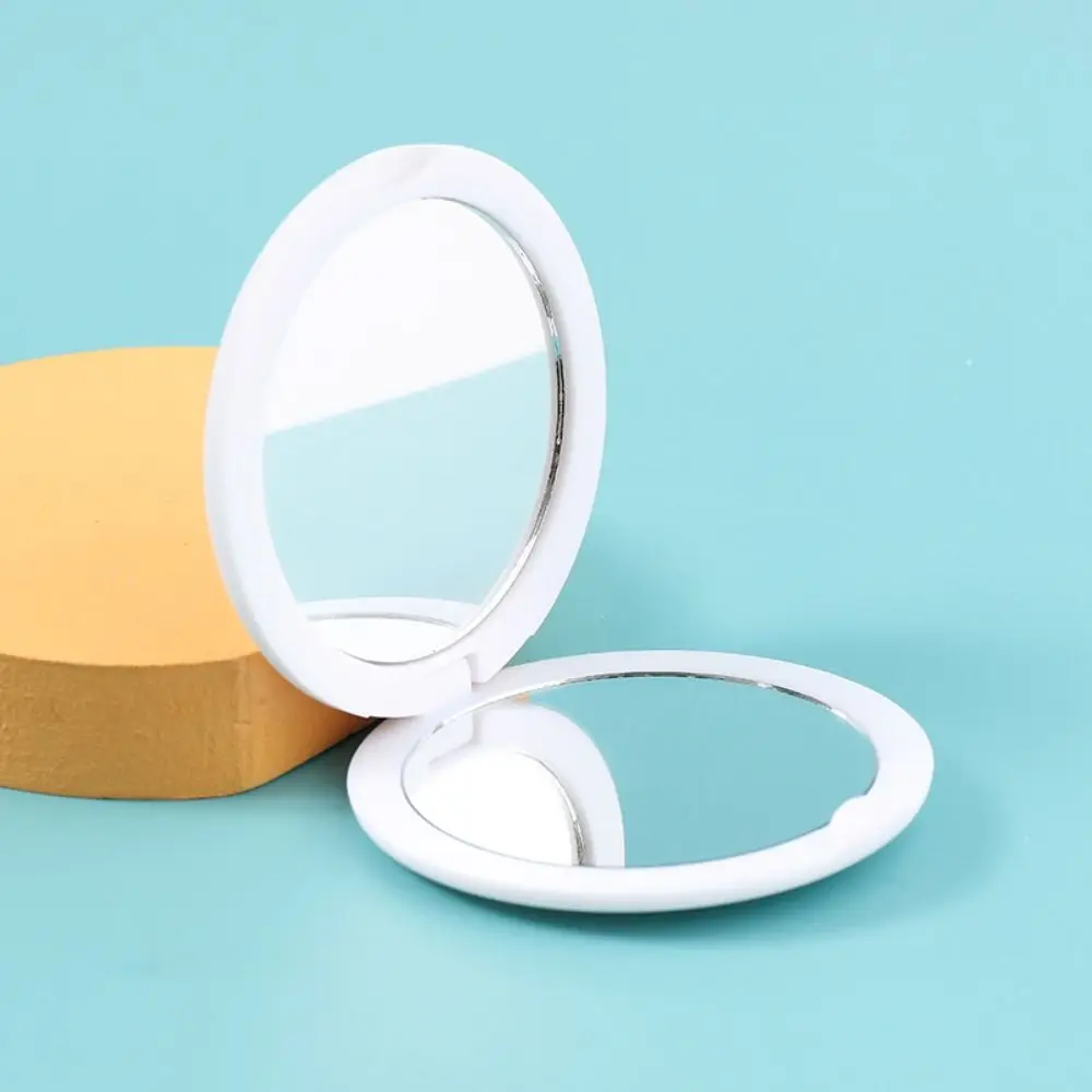 4 Colors Mini Pocket Folding Makeup Mirrors for Girls Women Traveling Portable Round Pocket Vanity Mirror Styling Aceesories 1pc