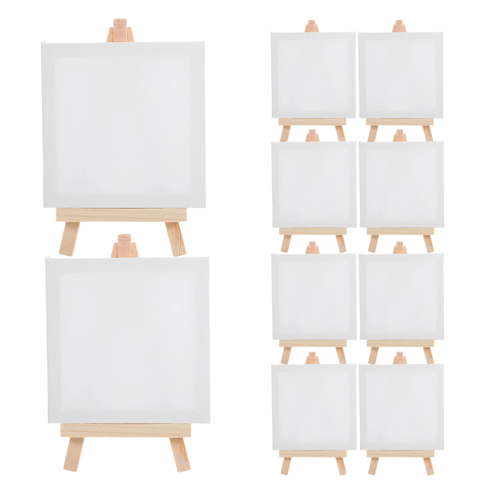 12 Pcs Desktop Children's Easel Multi-function Painting Canvas Paper DIY Blank Frames