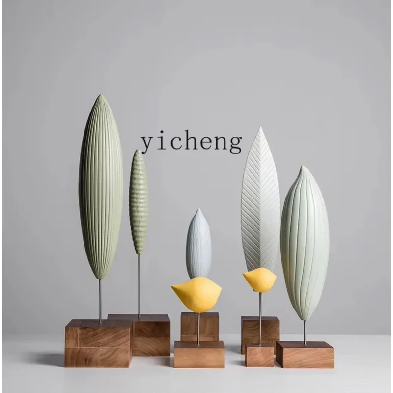 ZSP26modern art creative handmade wood carving ornaments living room entrance desktop decoration
