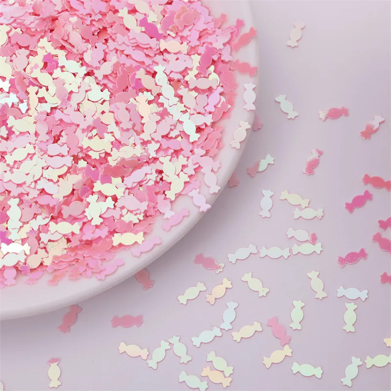 500g/bag 3x8mm Gold Iridescent Candy Sequins - Sparkly Glitter Flakes for DIY Nail Art & Resin Filling, Manicure Accessories