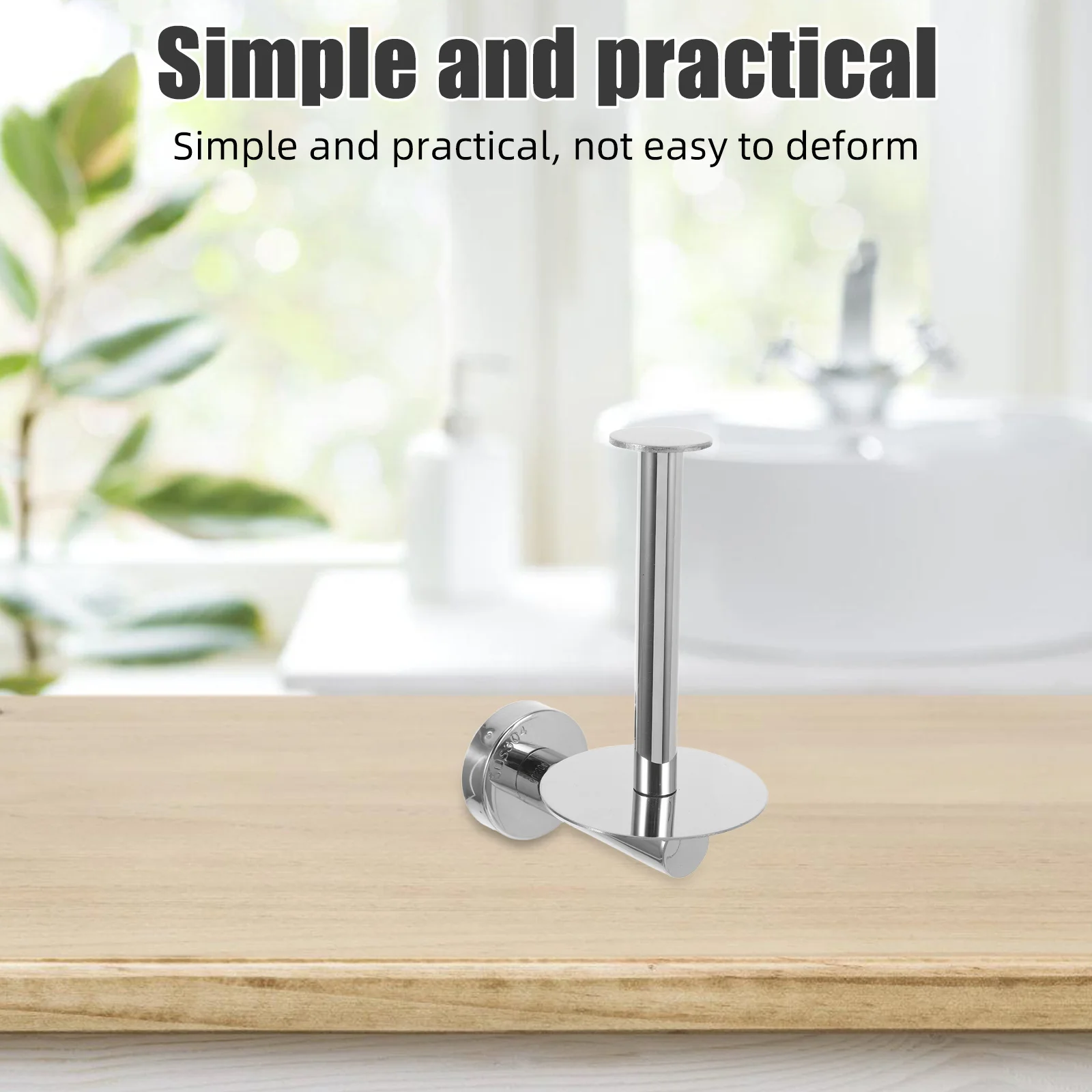 

Stainless Steel Paper Towel Holder Silver Smooth Surface Countertop Roll Organizer For Kitchen Bathroom Hotel Restaurant