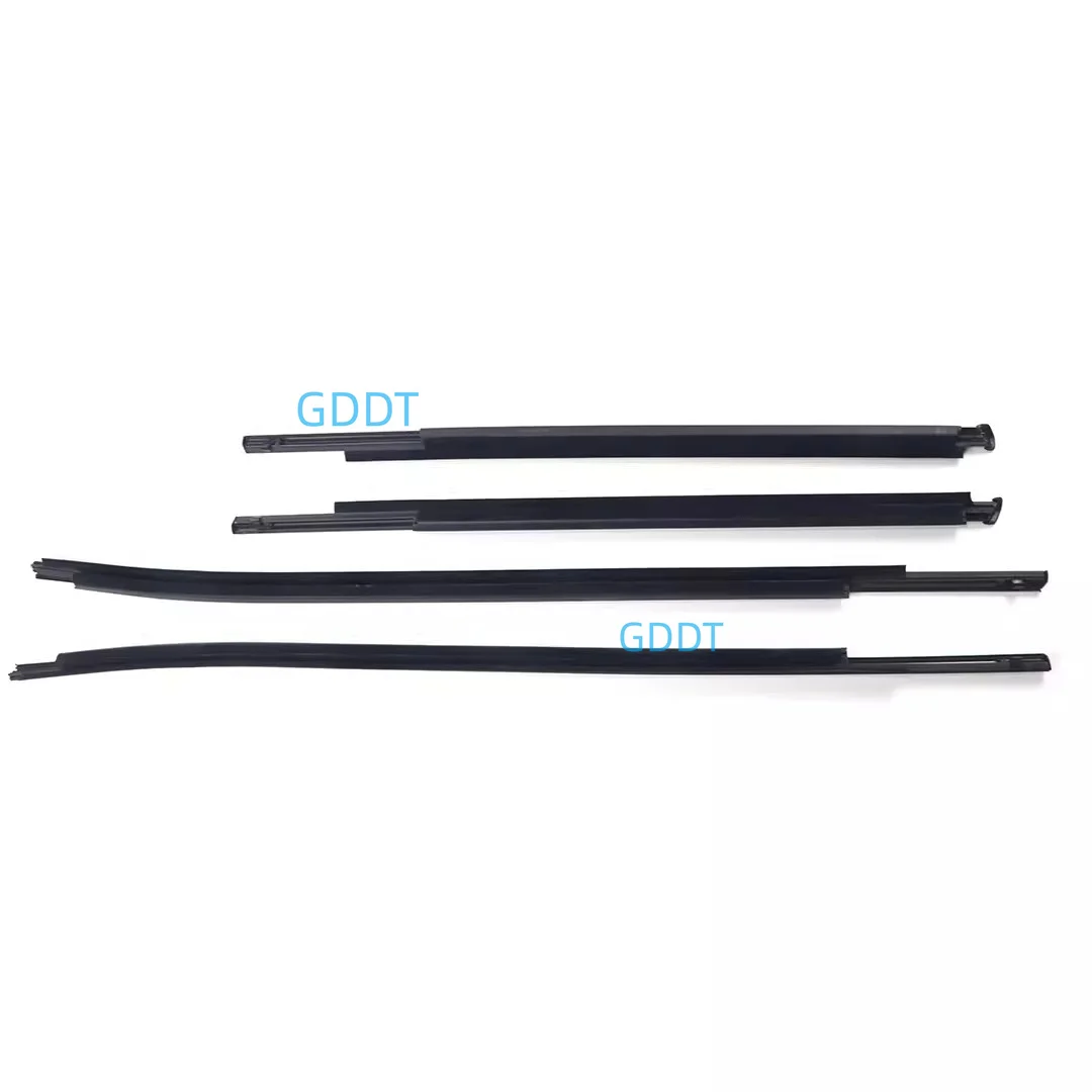 4 Pcs Black Outside Windows Glass Rubber for Toyota Hilux 2015-2020 Glass Protector Weatherstrip for Outer Laminate 68210-0K010