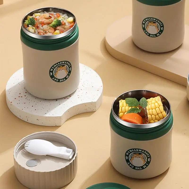 Soup Jar Thermos Food Insulated Lunch Container Bento Box For Cold Hot Food Food Flask Stainless Steel Lunch Box With Handle